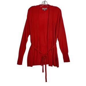 Laurie Felt Los Angeles Open Front Tie Waist Cardigan Cashmere Womens Large